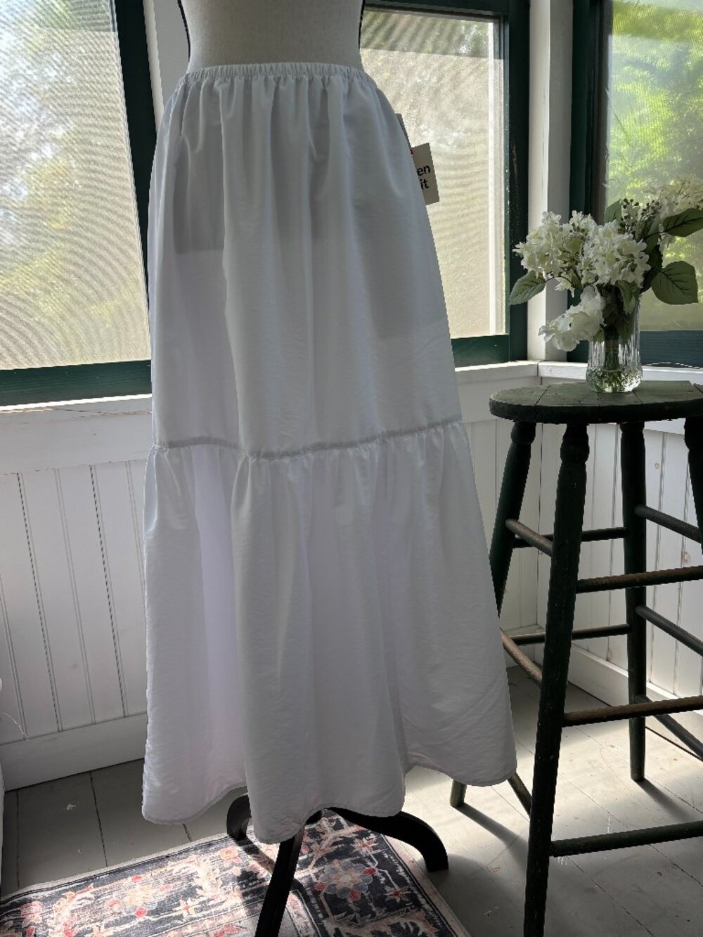 Open Edit Tiered Maxi Skirt | White | Size Medium | New with Tags